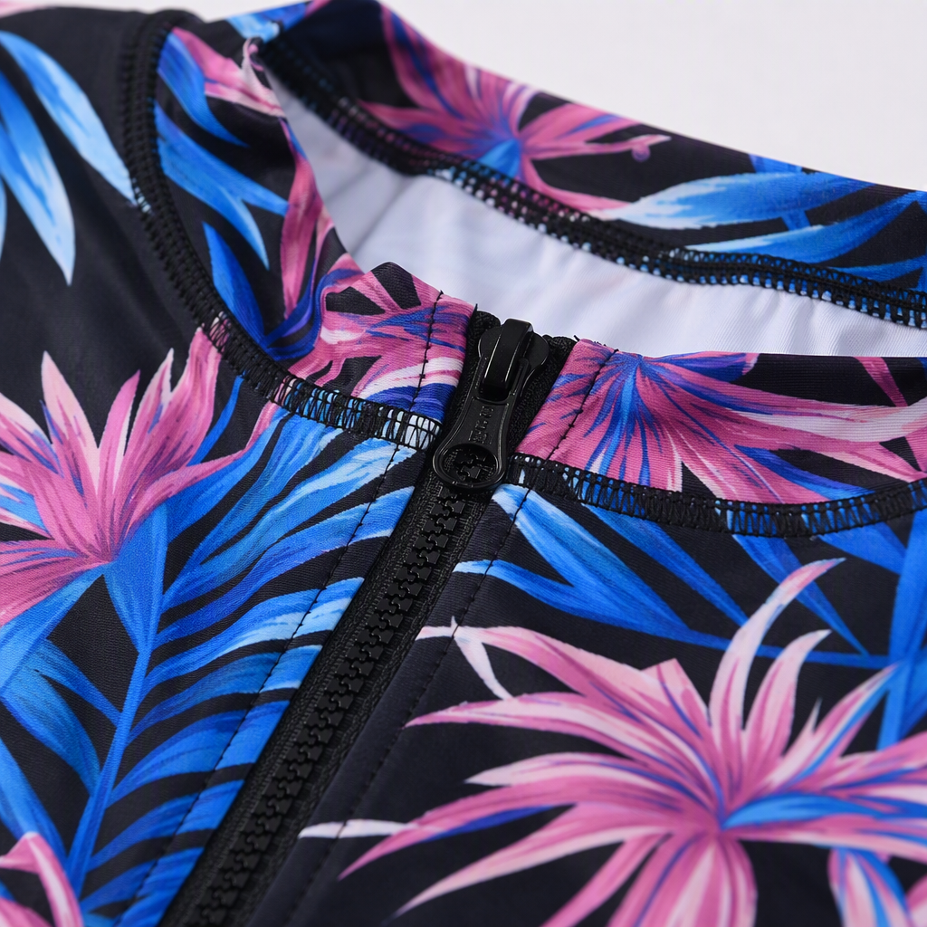 A long-sleeved top with colorful floral patterns, black pants and a black shawl, an elegant, fashionable and casual suit Application Scenario