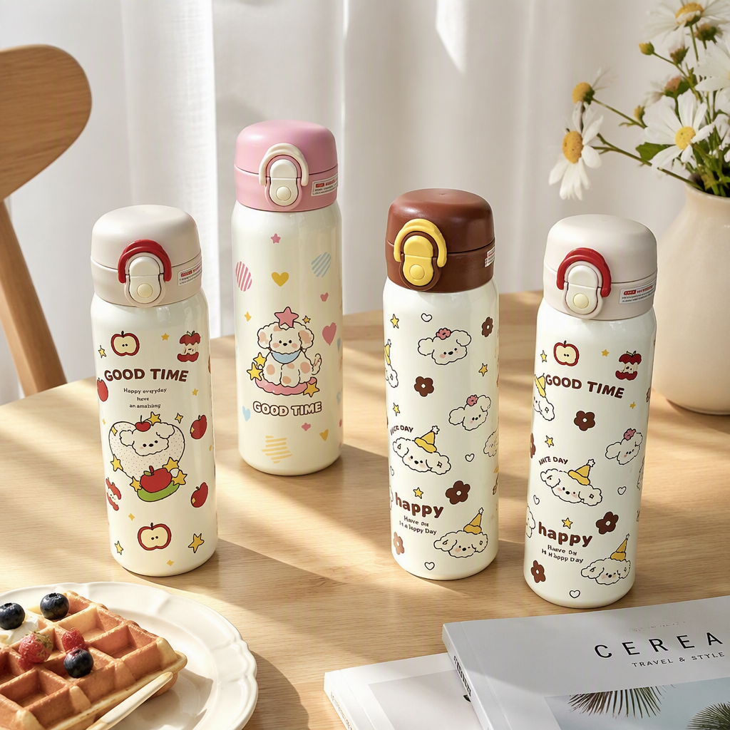 [CL] 26Q3#2031 cute bounce cup para niños taza térmica details Picture