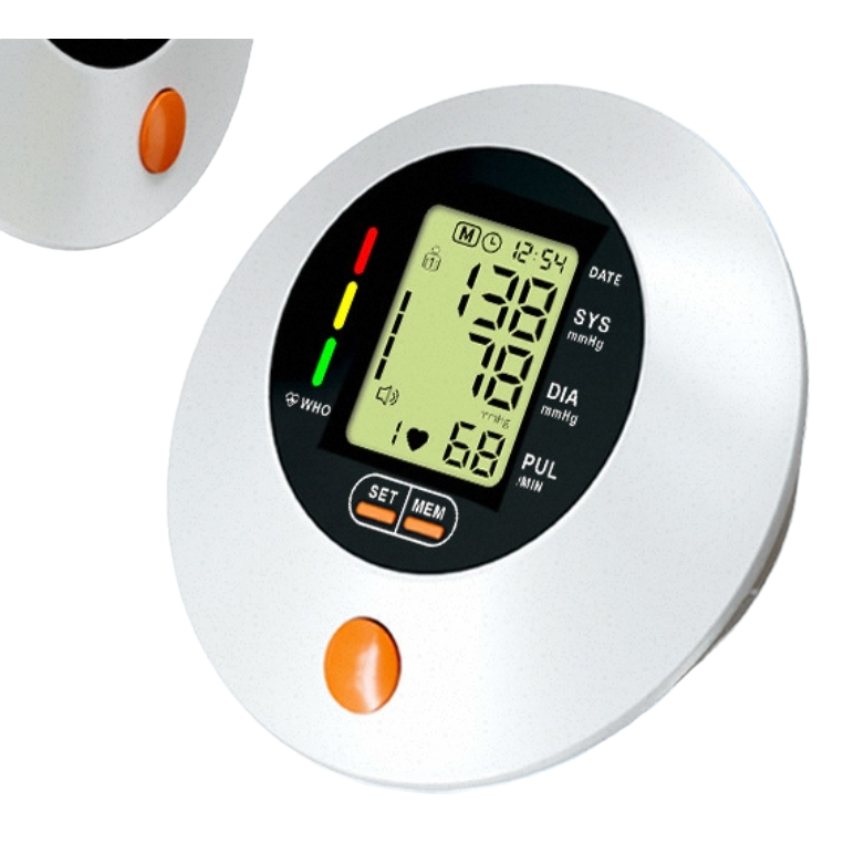Monitor de presión arterial casero multifuncional pantalla grande blanca pantalla digital herramienta portátil de gestión de la salud Item Picture