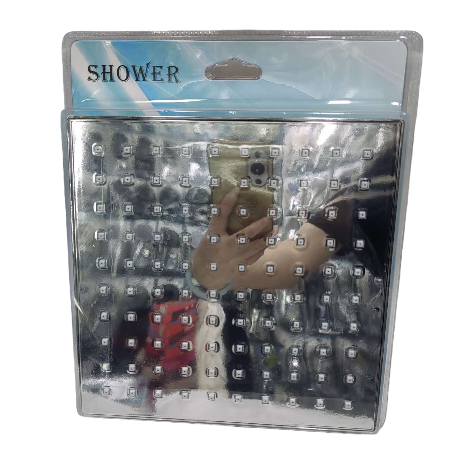High-end silver square shower head, multi-functional showerhead, modern and simple household bathroom accessories Item Picture