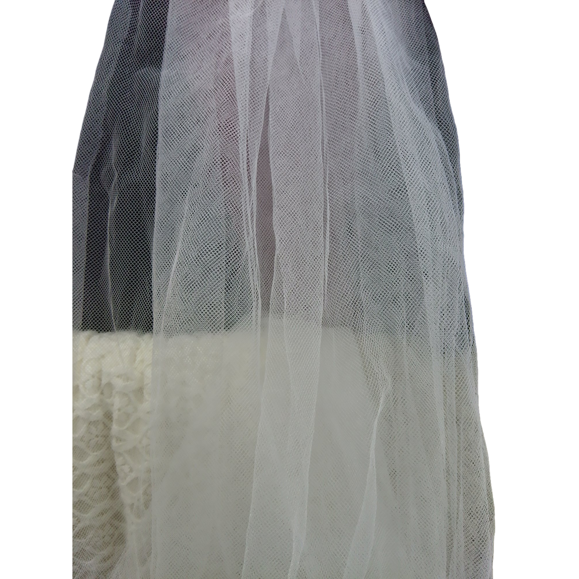 Polyester double-thread American mesh, fashionable white mesh dress, breathable and light, new summer elegant and versatile women's fashion style Item Picture