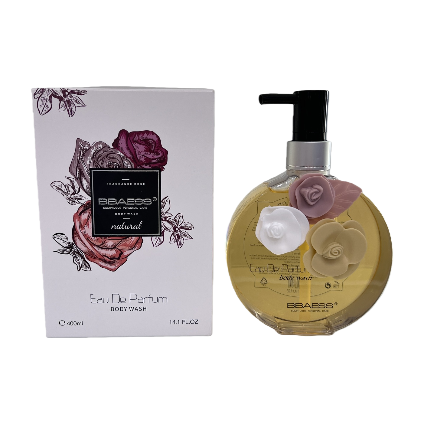 وكانت الزهرة الذهبية مزخرفة بالزهور المغطاة بأغطية علب علب البيضاء تحتوي على عطر رطبة Item Picture