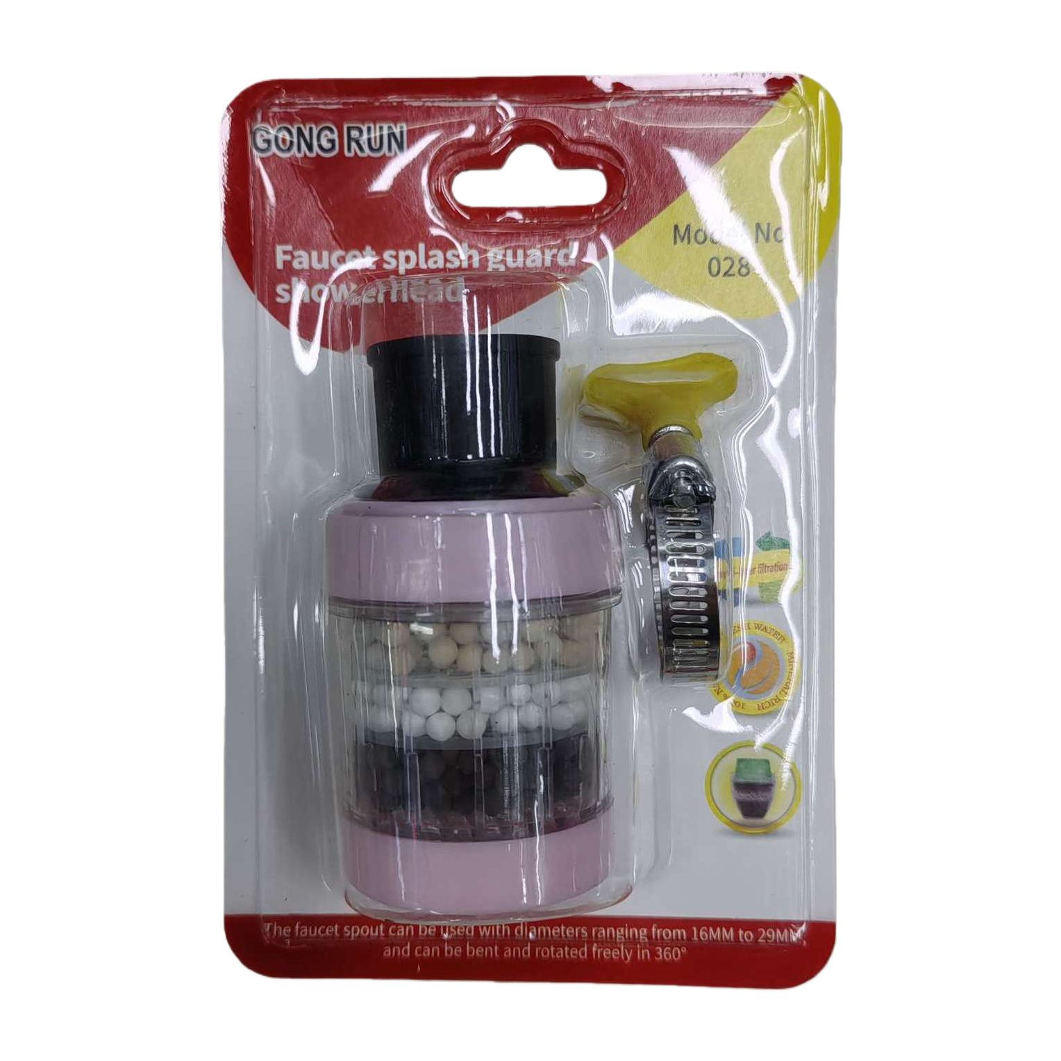 Ducha de agua de filtro rosa cabezal de ducha multifuncional ahorro de agua presurización productos de baño para el hogar cómodo y suave Item Picture