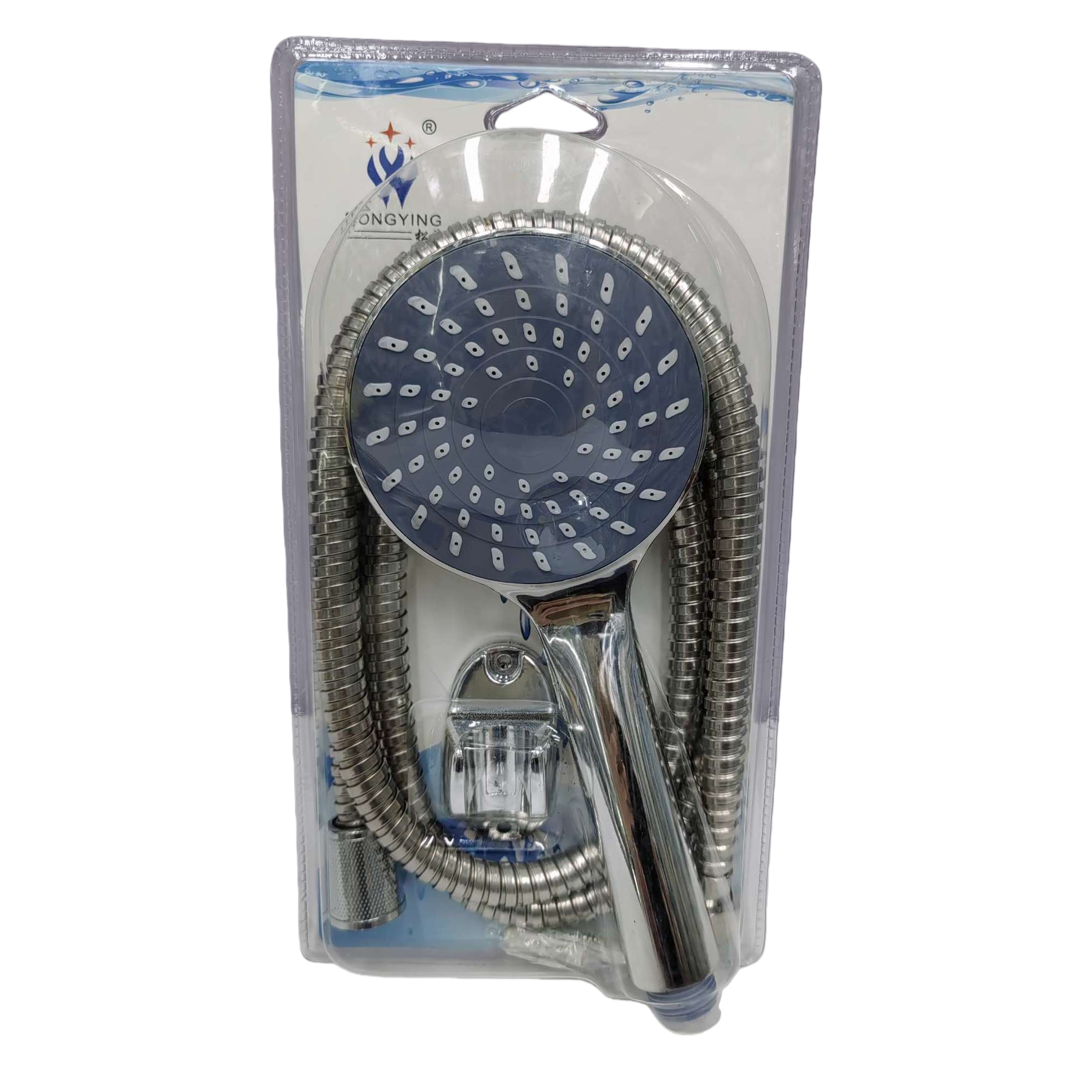 Juego de ducha de plata de alto grado cabezal de ducha multifuncional accesorios de baño minimalista moderno ajuste de elevación Item Picture