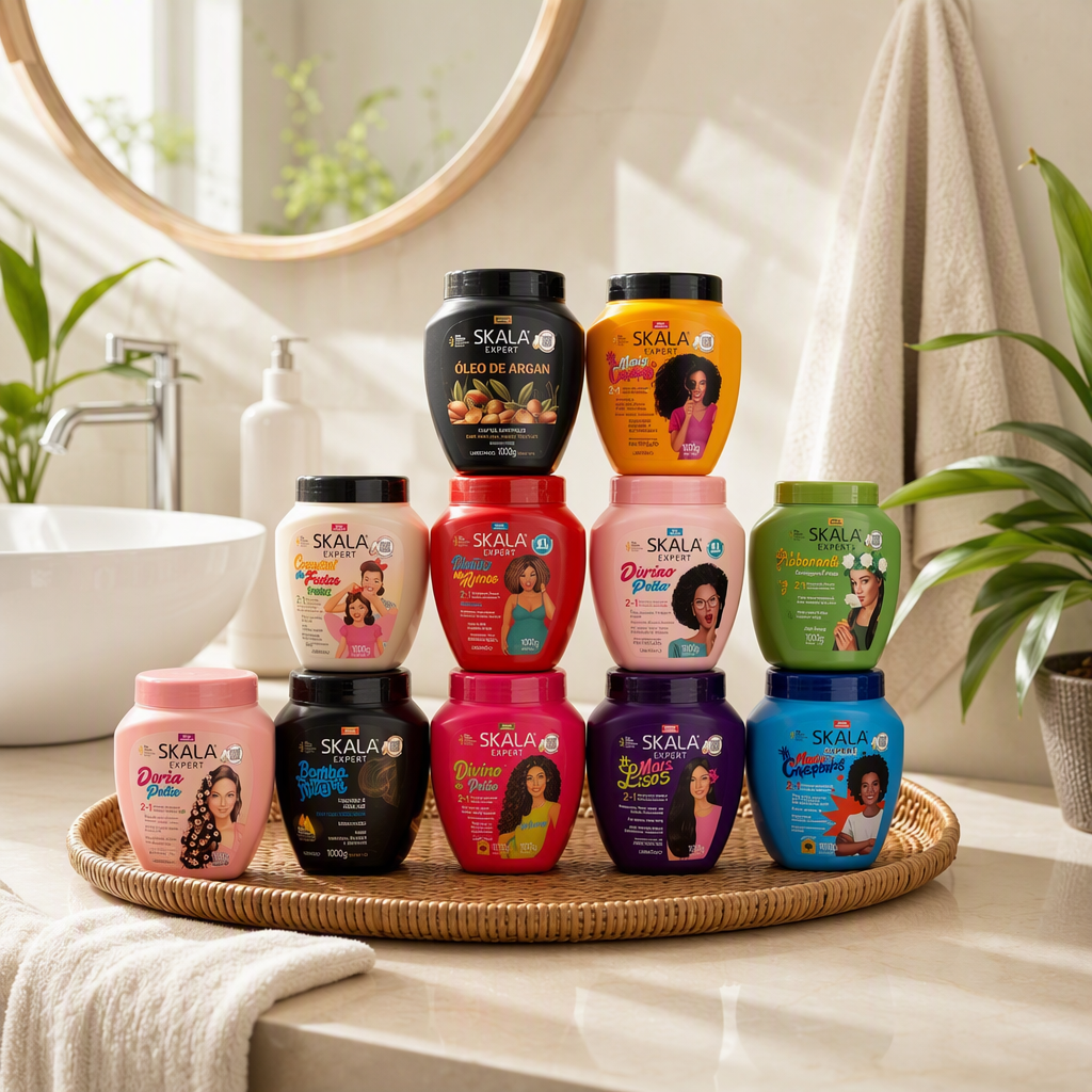 Colorful hair conditioner jar, long-lasting nourishing and softening hair care container, colorful packaging style details Picture