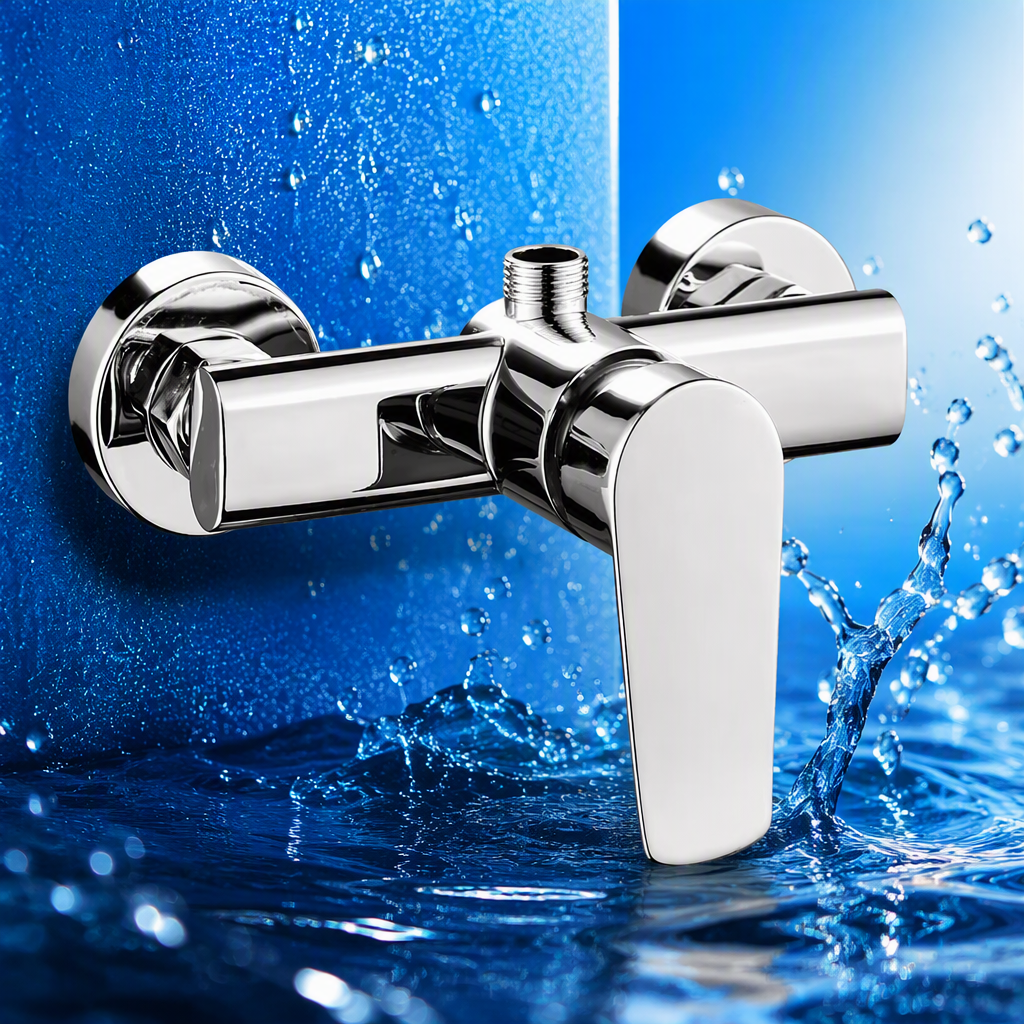 Stainless steel metal shower valve, leak-proof rotating hot and cold regulating bathroom hardware accessories, durable and simple style Specification image