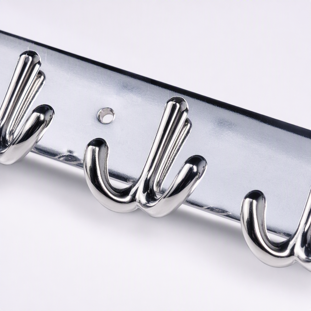 Multi-functional metal hook rack, silver wall storage hook, kitchen and bathroom hook, simple and durable Application Scenario