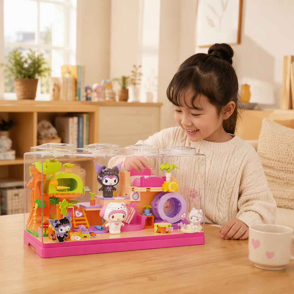Sanli Ou Family Miao Miao Leisure Time Series - Healing Miao House Building Blocks (Kulomi + Melody) Item Picture