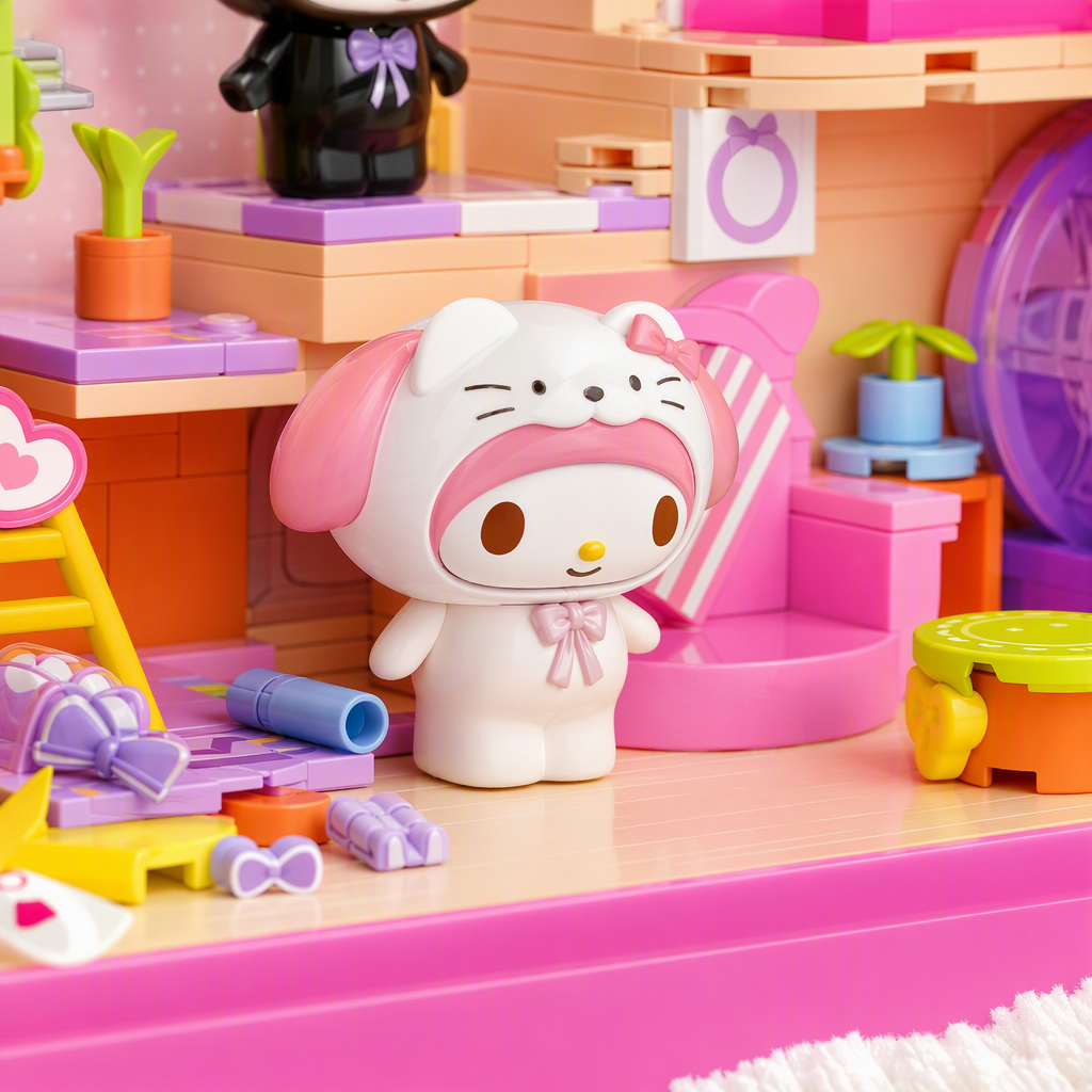 Sanli Ou Family Miao Miao Leisure Time Series - Healing Miao House Building Blocks (Kulomi + Melody) Specification image