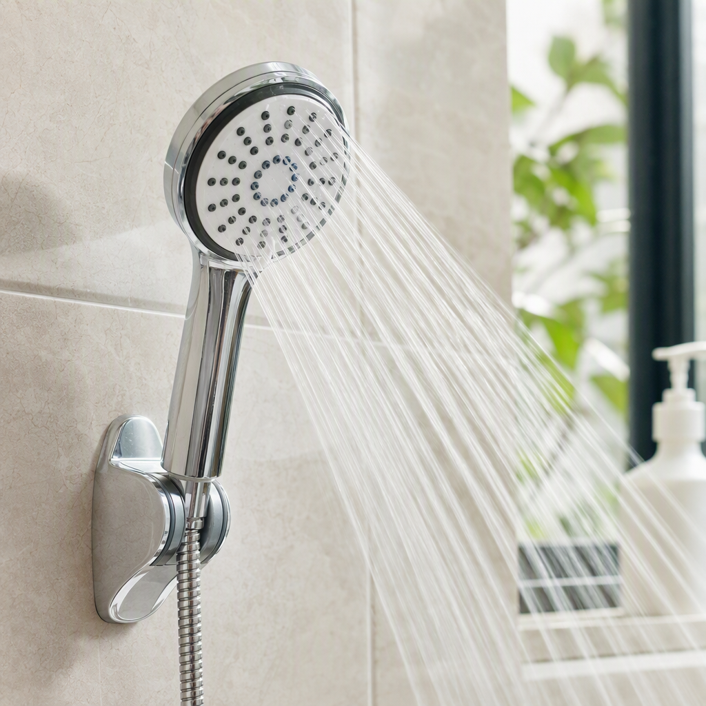 High-end silver shower head set, bathroom all-copper pressurized multi-functional bath accessory set details Picture