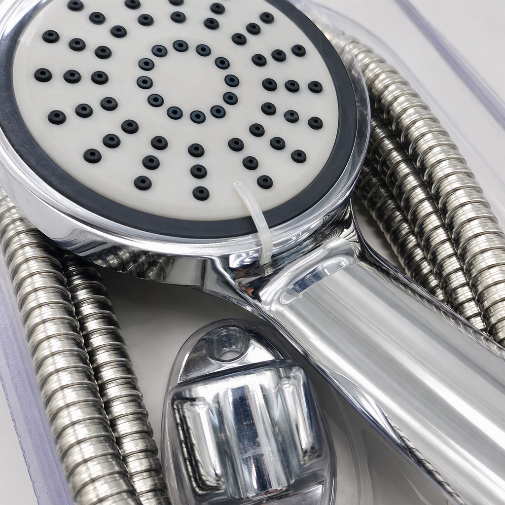 High-end silver shower head set, bathroom all-copper pressurized multi-functional bath accessory set Application Scenario