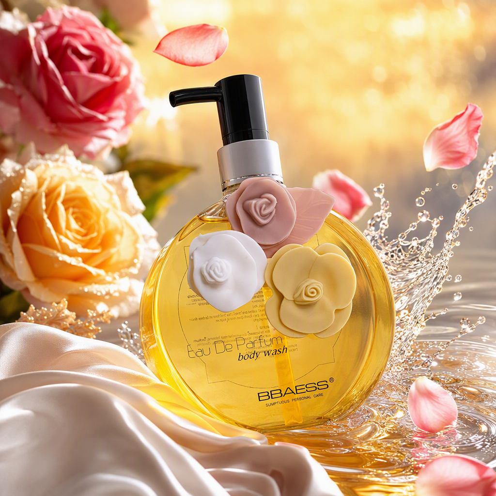 وكانت الزهرة الذهبية مزخرفة بالزهور المغطاة بأغطية علب علب البيضاء تحتوي على عطر رطبة Specification image