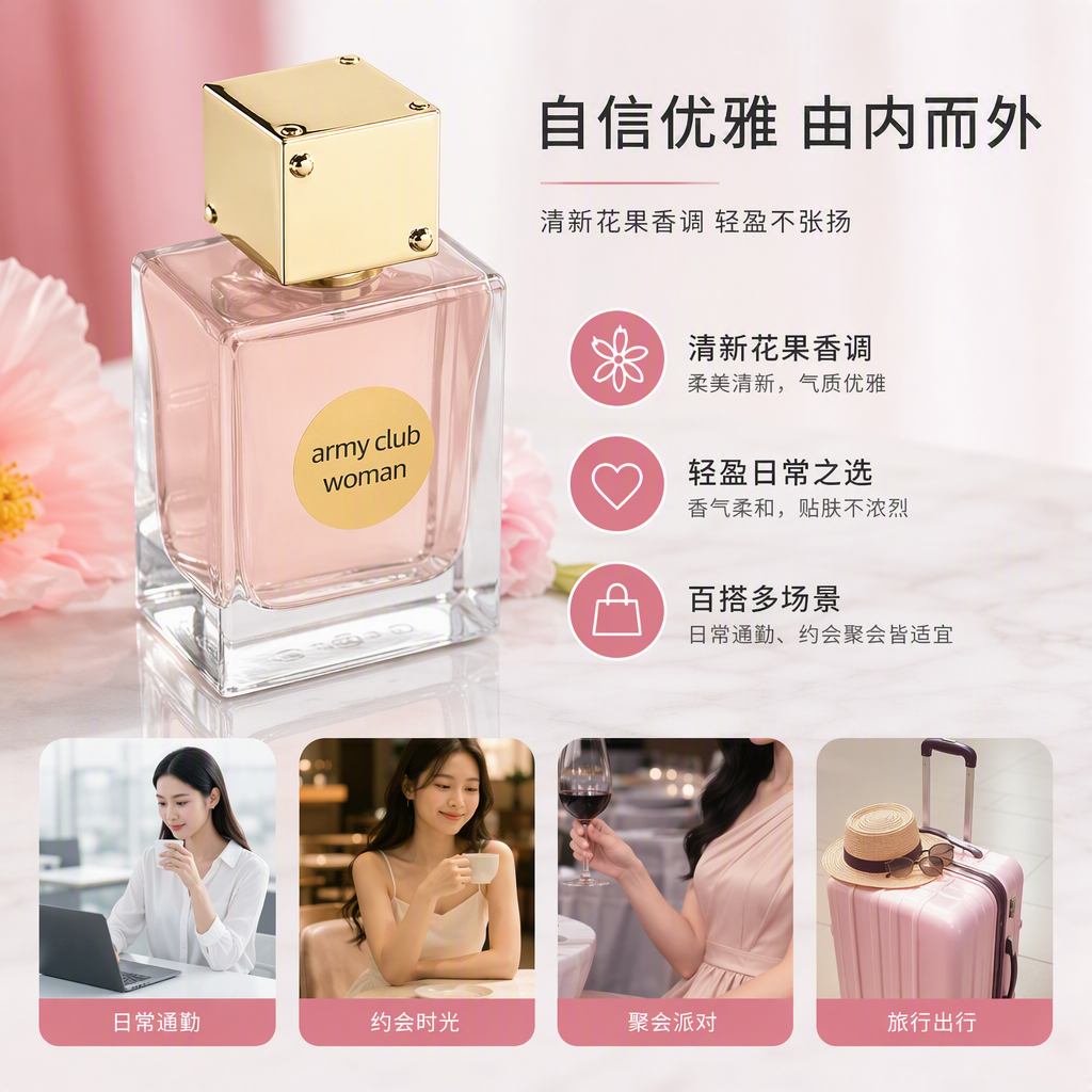 The pink packaging box decorated with transparent glass bottles is a creative gift and decorative item for home furnishings, which is both beautiful and practical