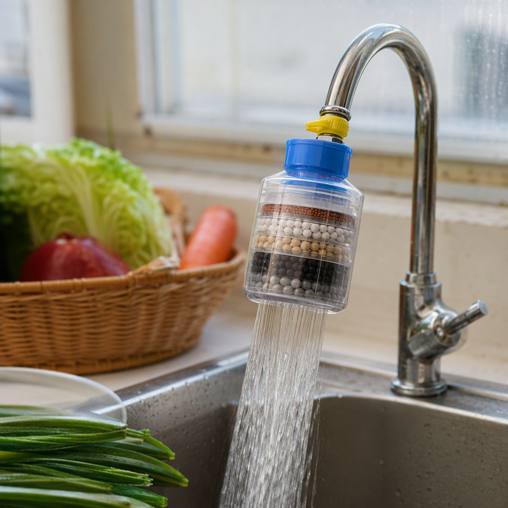 Cabezal de ducha de filtro azul de alto grado multifunción cabezal de ducha de ahorro de agua accesorios de ducha para el hogar de alta calidad y durabilidad details Picture