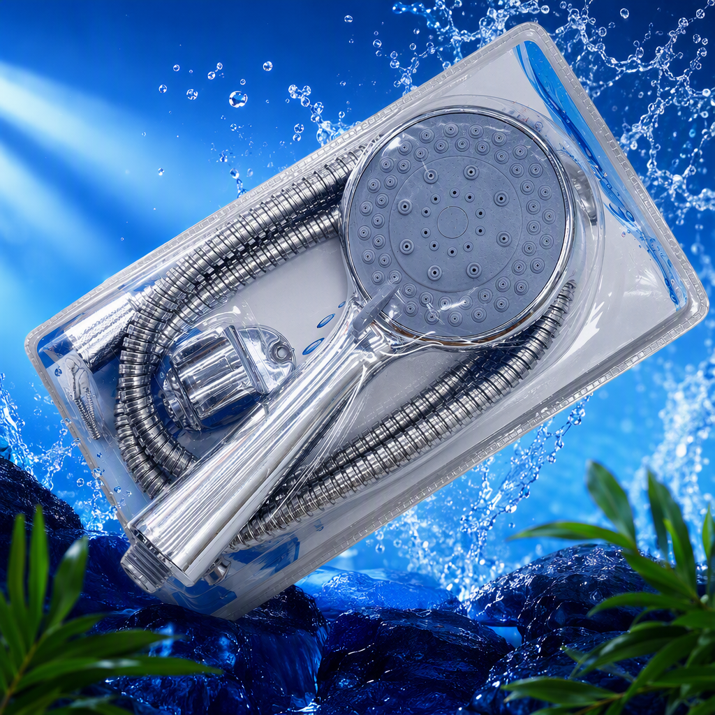 Multi-functional silver showerhead shower set, high-pressure pressure-increasing water-saving showerhead, bathroom supplies, all-copper accessories Specification image
