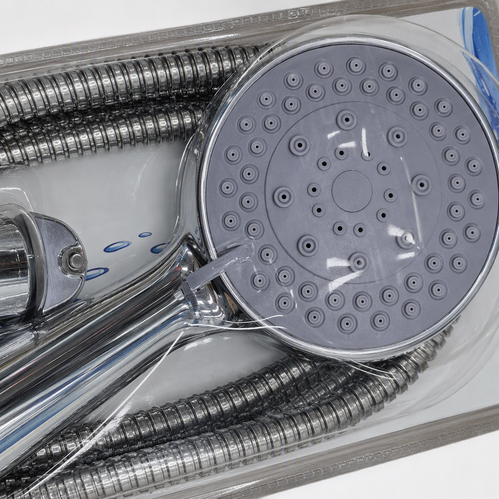 Multi-functional silver showerhead shower set, high-pressure pressure-increasing water-saving showerhead, bathroom supplies, all-copper accessories Application Scenario