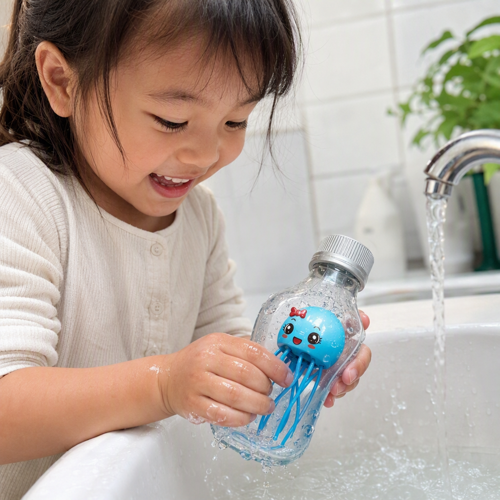 New cross-border jellyfish water play toys, children's bathing and bathing cartoon water spray toys, and fun water play toys for babies Application Scenario