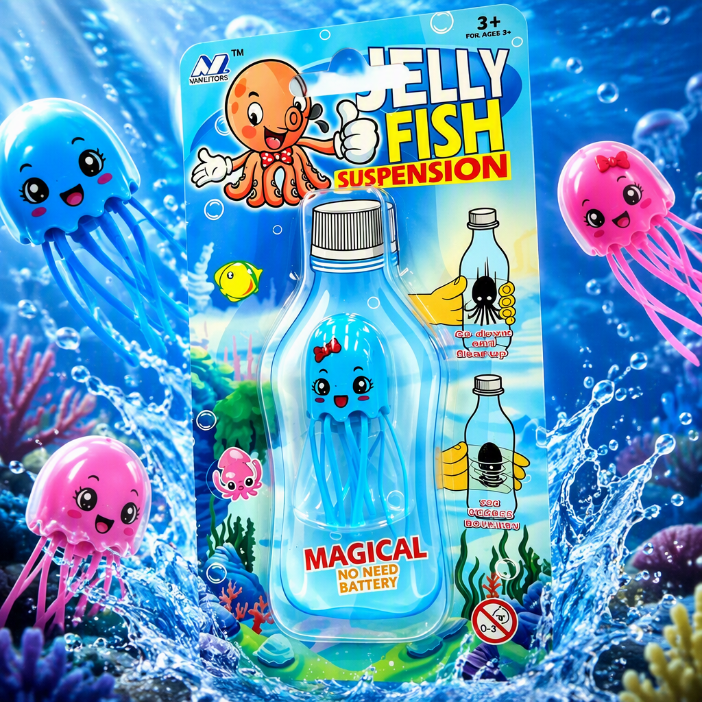 New cross-border jellyfish water play toys, children's bathing and bathing cartoon water spray toys, and fun water play toys for babies Specification image