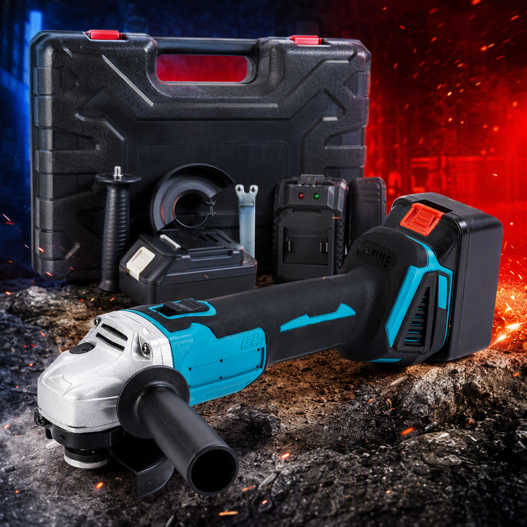 Multi-functional electric lithium battery Angle grinder, hand-held metal grinding and polishing tool, household and industrial power tool