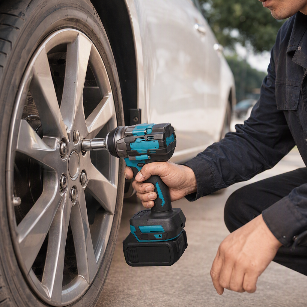 Professional electric wrench, lithium battery industrial-grade quick-release high-torque multi-functional maintenance tool, suitable for hardware accessories Specification image