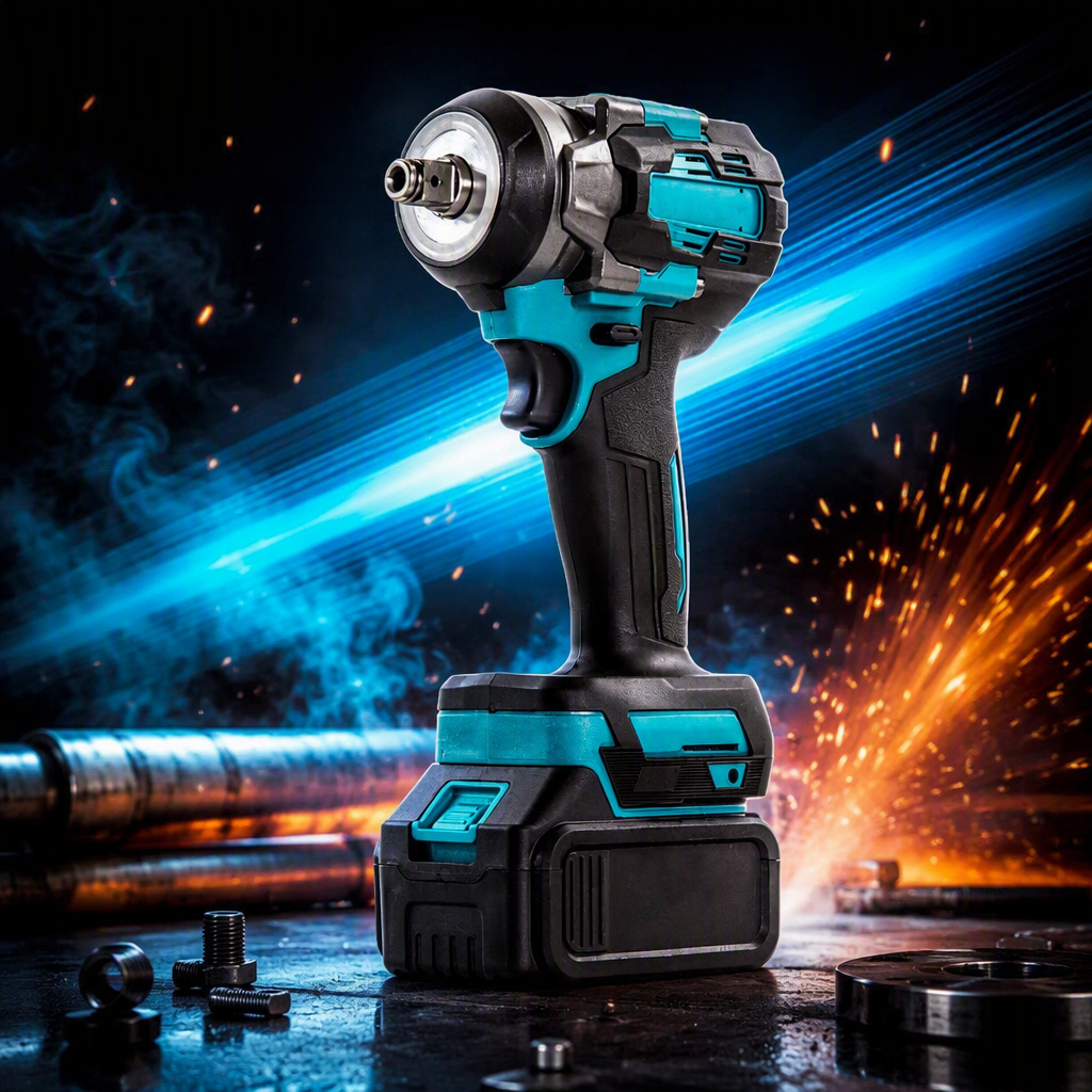 Professional electric wrench, lithium battery industrial-grade quick-release high-torque multi-functional maintenance tool, suitable for hardware accessories details Picture
