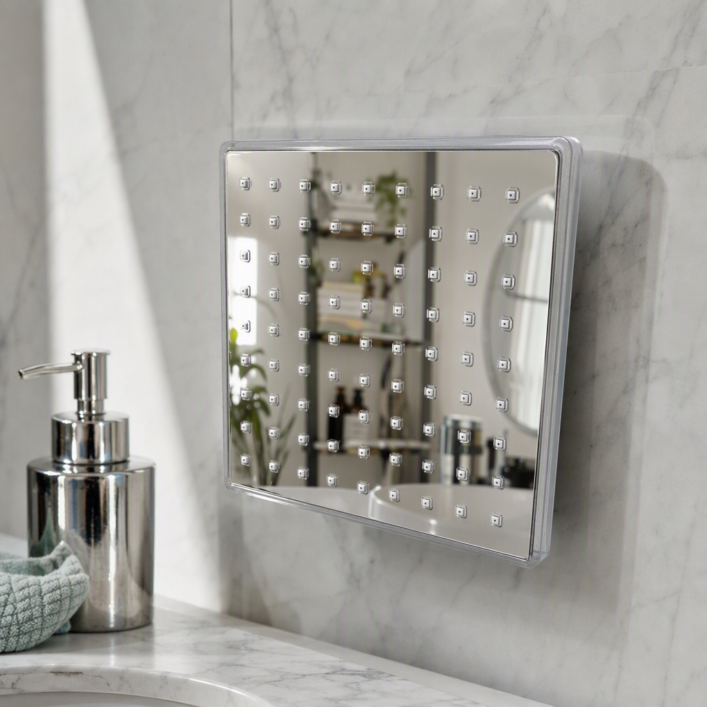 High-end silver square shower head, multi-functional showerhead, modern and simple household bathroom accessories details Picture