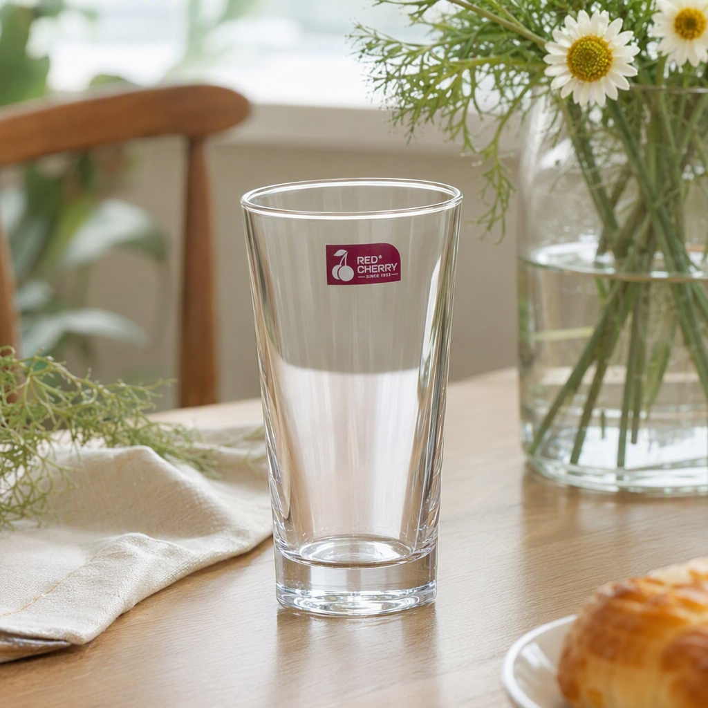 High borosilicate glass water cup set, transparent heat-resistant glass creative household tea cups, beverage cups, pentagonal cups details Picture
