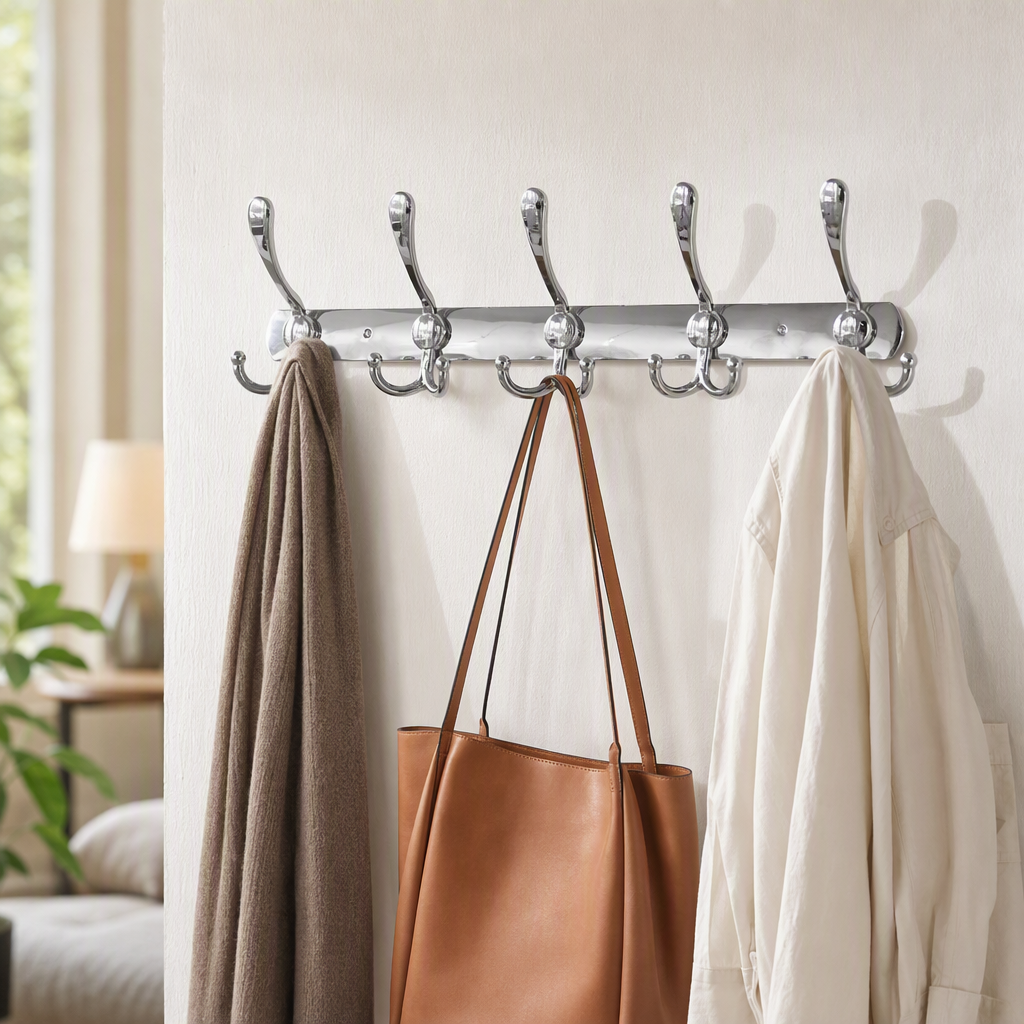 Multifunción metal pared gancho rack simple cocina moderna baño sin clavos fuerte pegar gancho de almacenamiento details Picture
