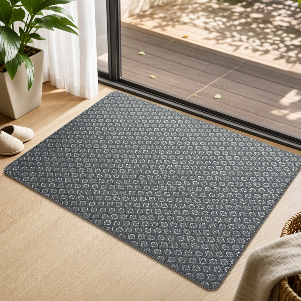 Elegant grey diamond-shaped hollowed-out knitted fabric for spring and summer thin breathable casual wear details Picture