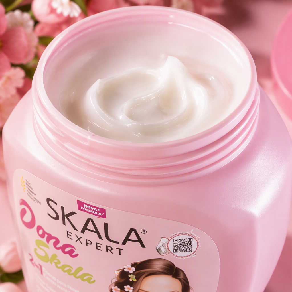 Smooth and lustrous pink bottle hair essence nourishing and repairing no-wash and no-oil hair care set Application Scenario