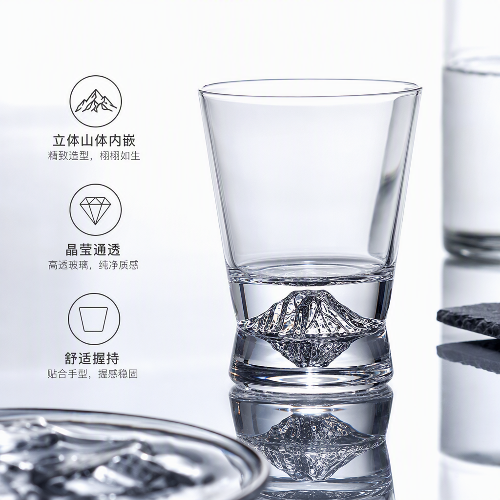 Mountain Range Glass Water Cup Creative Glass Wholesale set
