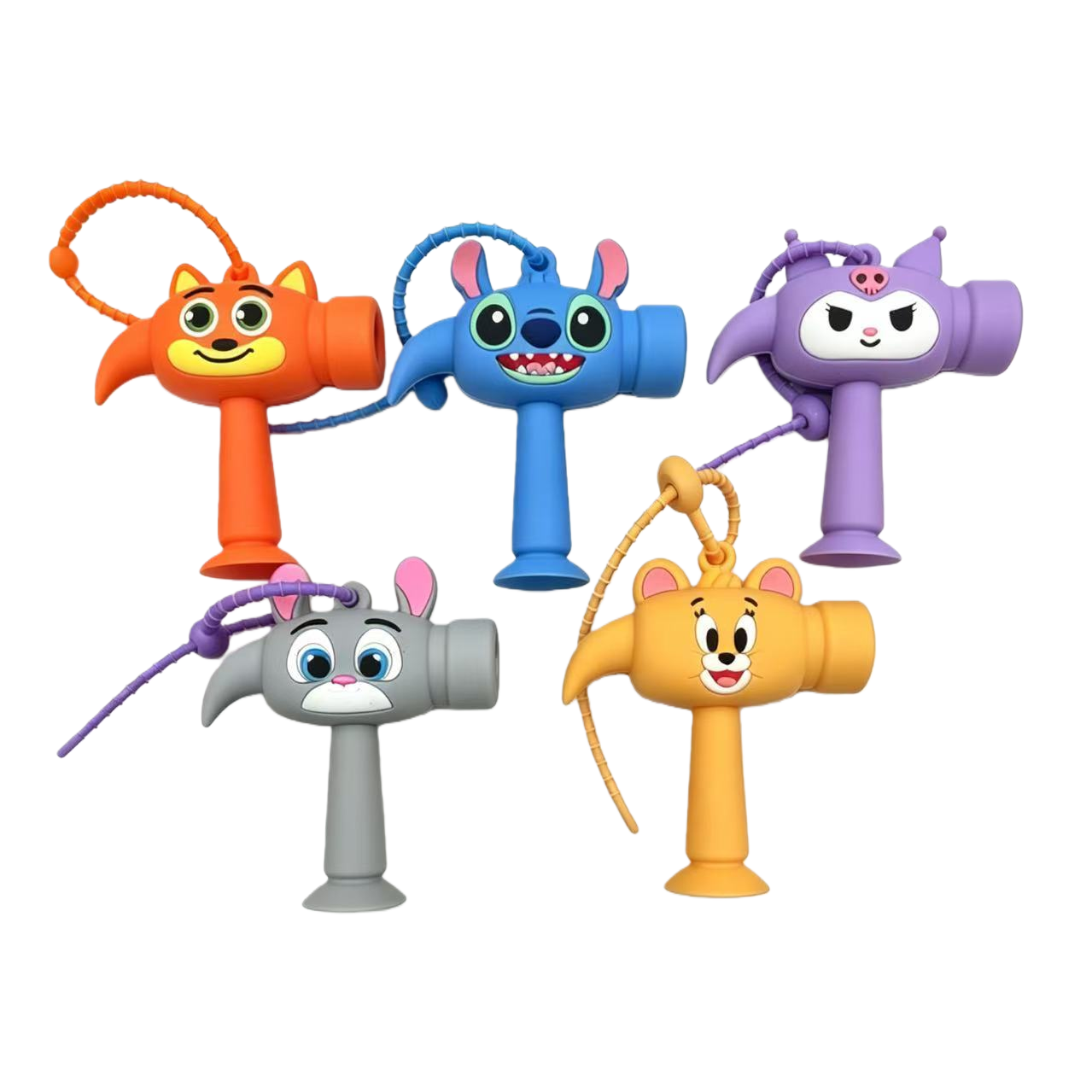 Cartoon shaking, rattling, sound hammer, keychain, pendant, bag, pendant, toy, event gift wholesale