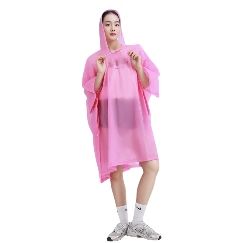 Impermeable de una pieza multifuncional impermeable a prueba de viento protector solar impermeable a prueba de lluvia poncho de exterior portátil impermeable a prueba de viento impermeable unisex EVA rainwear Item Picture