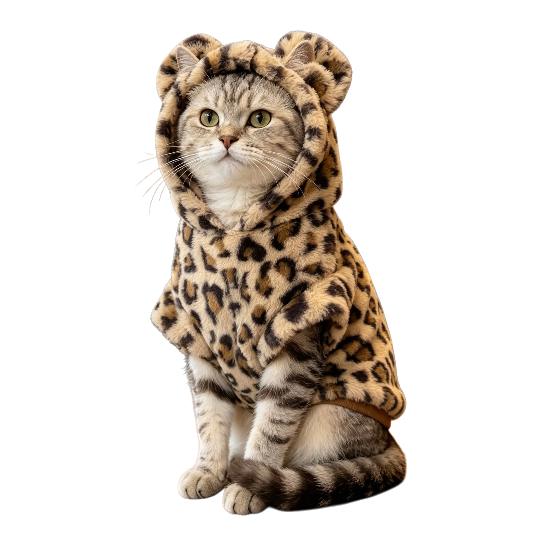Ropa de mascotas perro gato otoño invierno caliente y engrosado lindo leopardo estampado gatito capucha capucha rana hoodie vestido de tul vestido floral Item Picture
