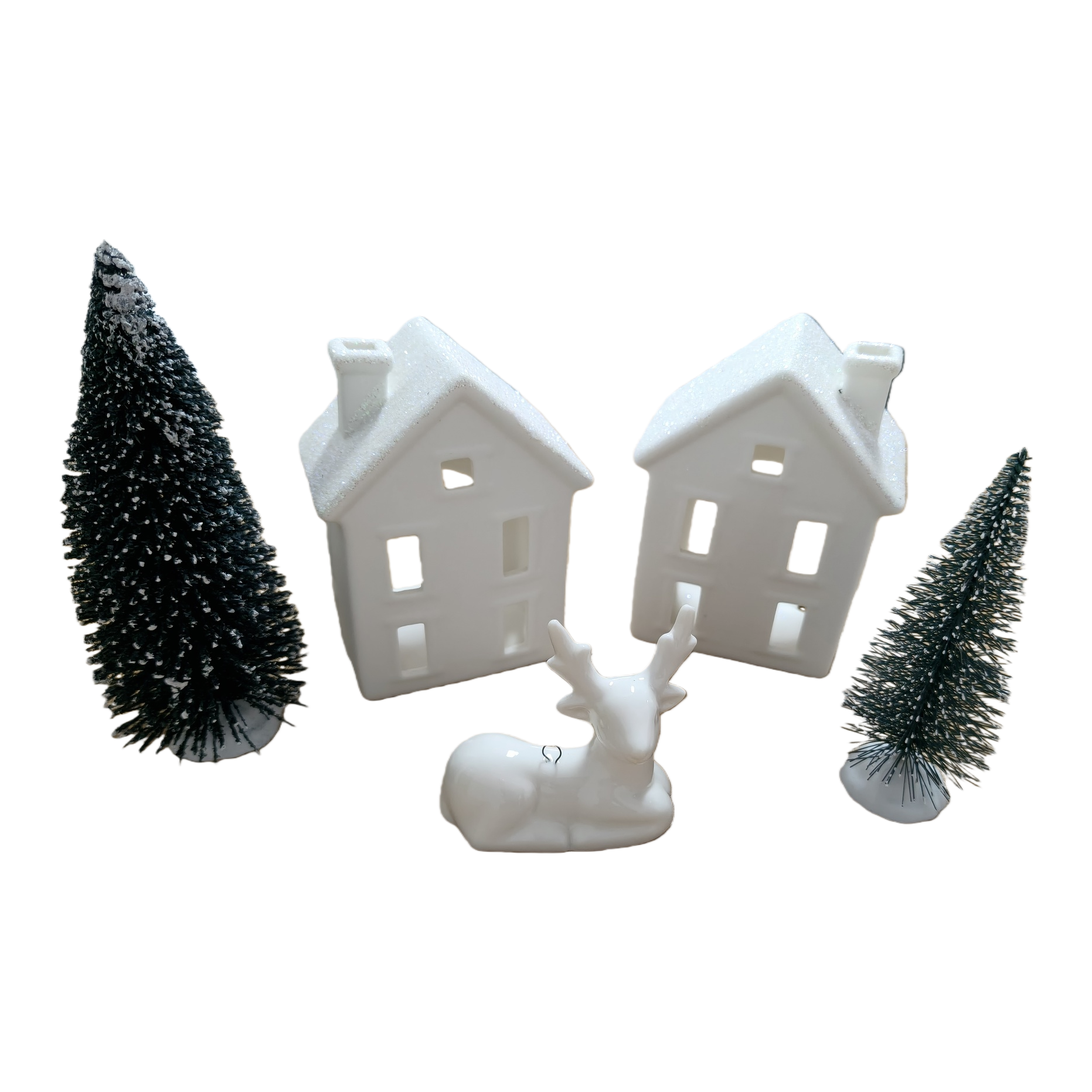 White House decorations, white reindeer Christmas tree ornaments, holiday decorations, warm Christmas atmosphere home decoration Item Picture