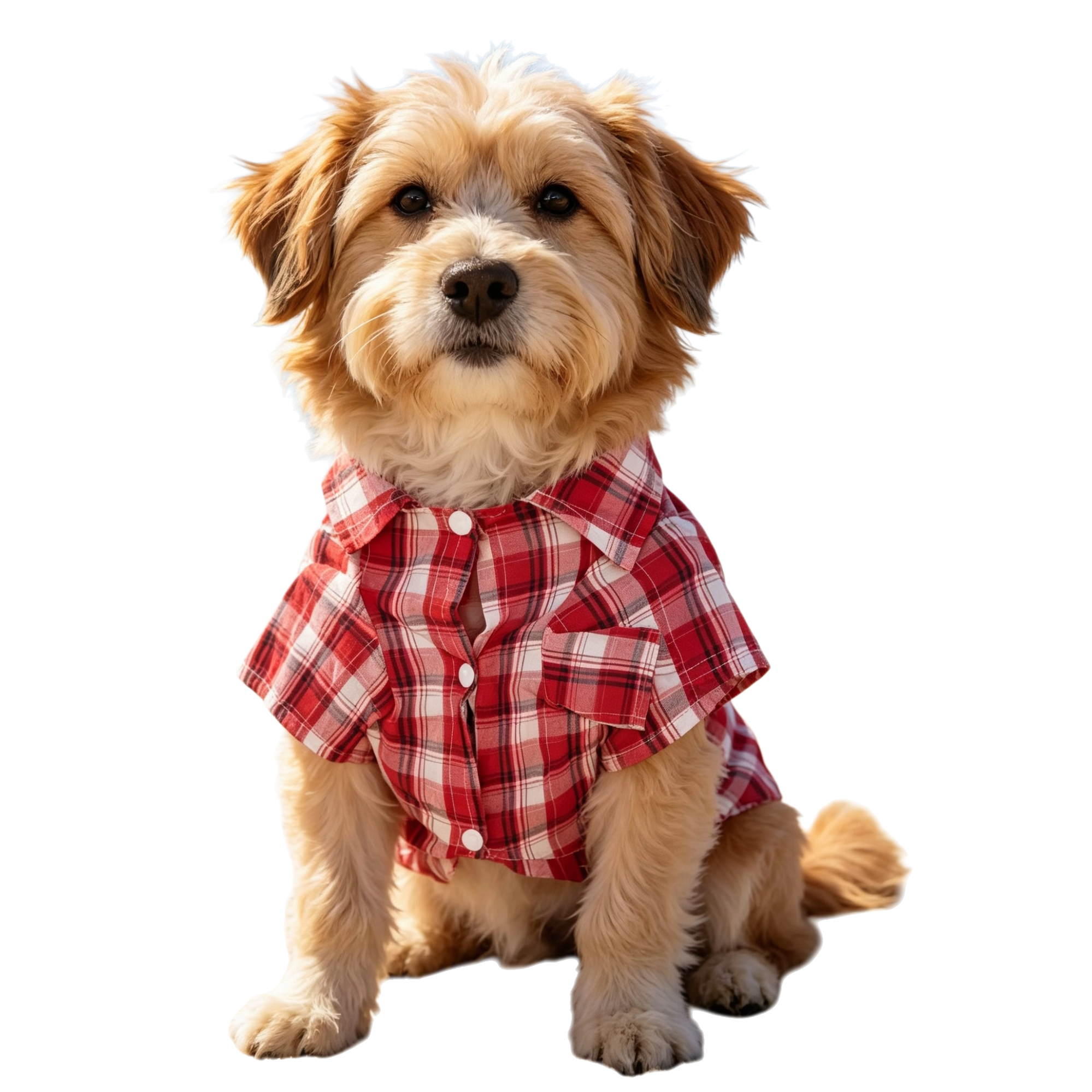 Perro ropa de perro pequeño ropa de gato legging estilo de primavera camisa de cuadros rojos sentarse en la playa pet artículos periféricos casual lindo pet wear match Item Picture