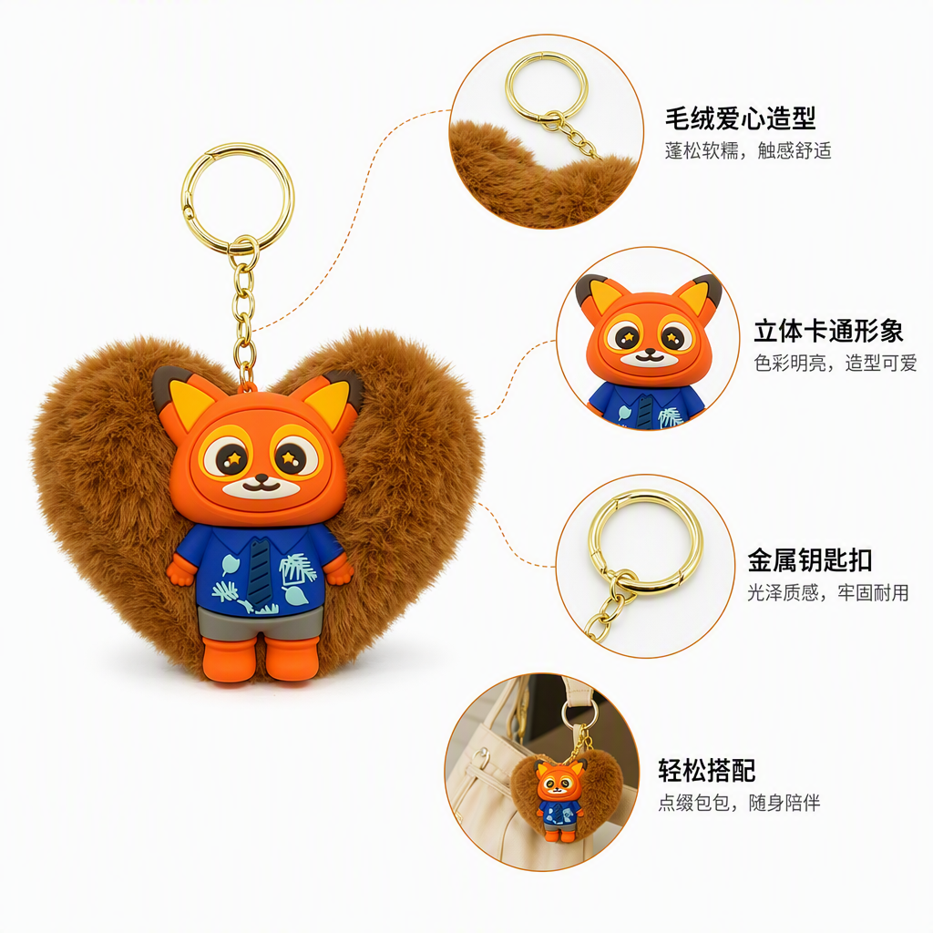 毛绒挂件/星星人/玩偶/公仔挂件/hellokitty细节图