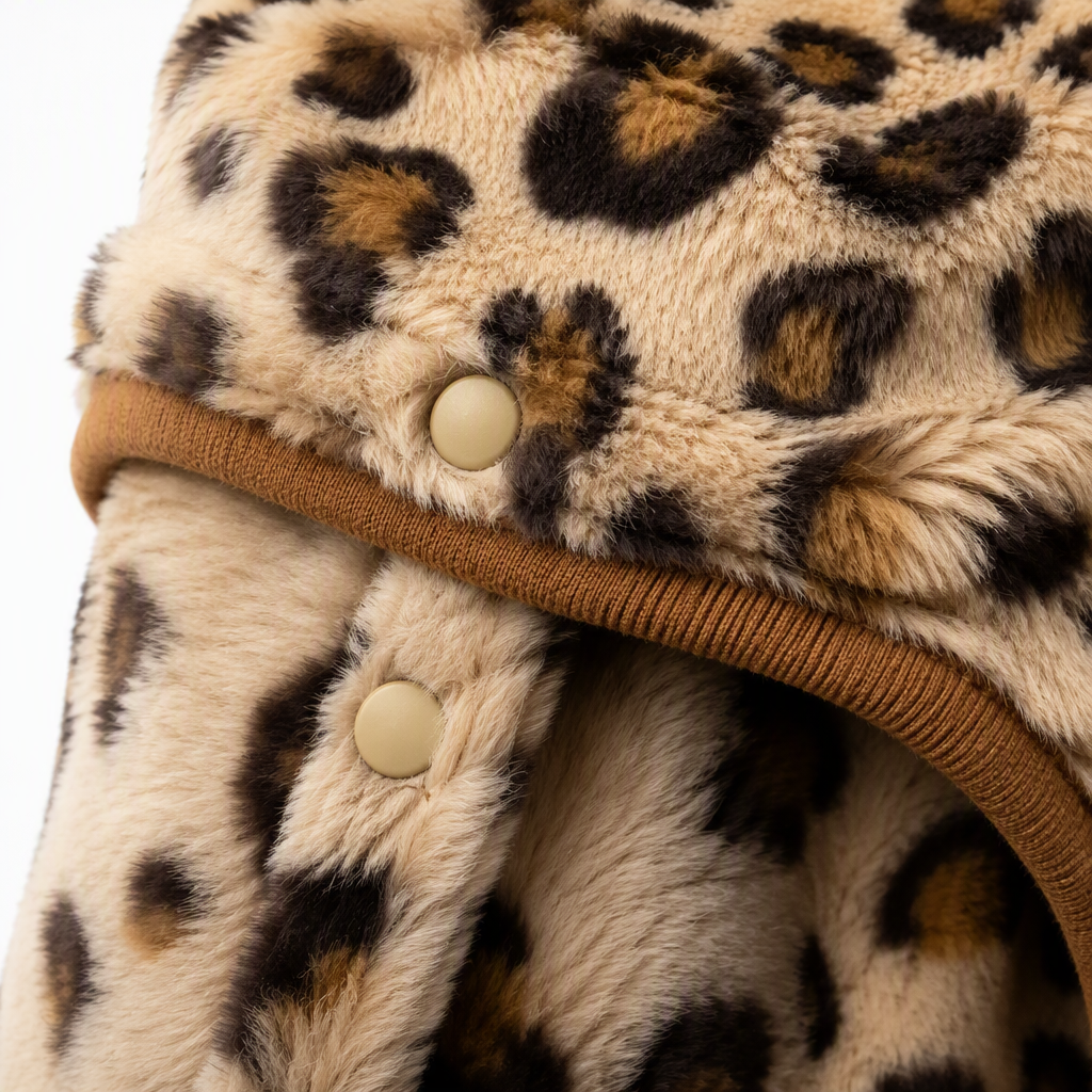 Ropa de mascotas perro gato otoño invierno caliente y engrosado lindo leopardo estampado gatito capucha capucha rana hoodie vestido de tul vestido floral Application Scenario