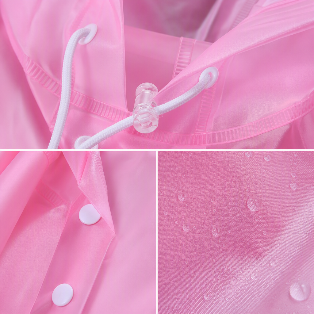 Impermeable de una pieza multifuncional impermeable a prueba de viento protector solar impermeable a prueba de lluvia poncho de exterior portátil impermeable a prueba de viento impermeable unisex EVA rainwear Specification image