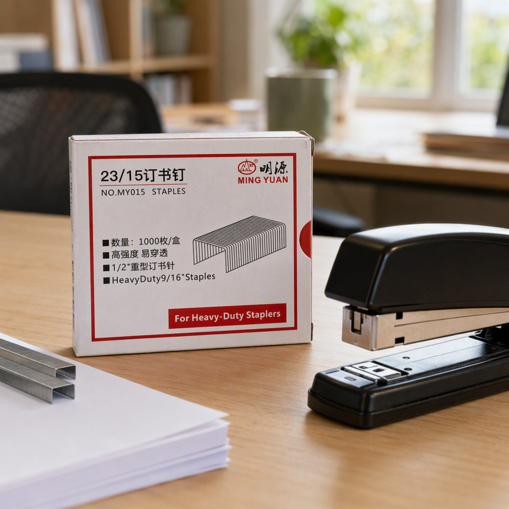 Mingyuan 23/15 type white paper box binding staples office supplies strong and durable stationery accessories details Picture