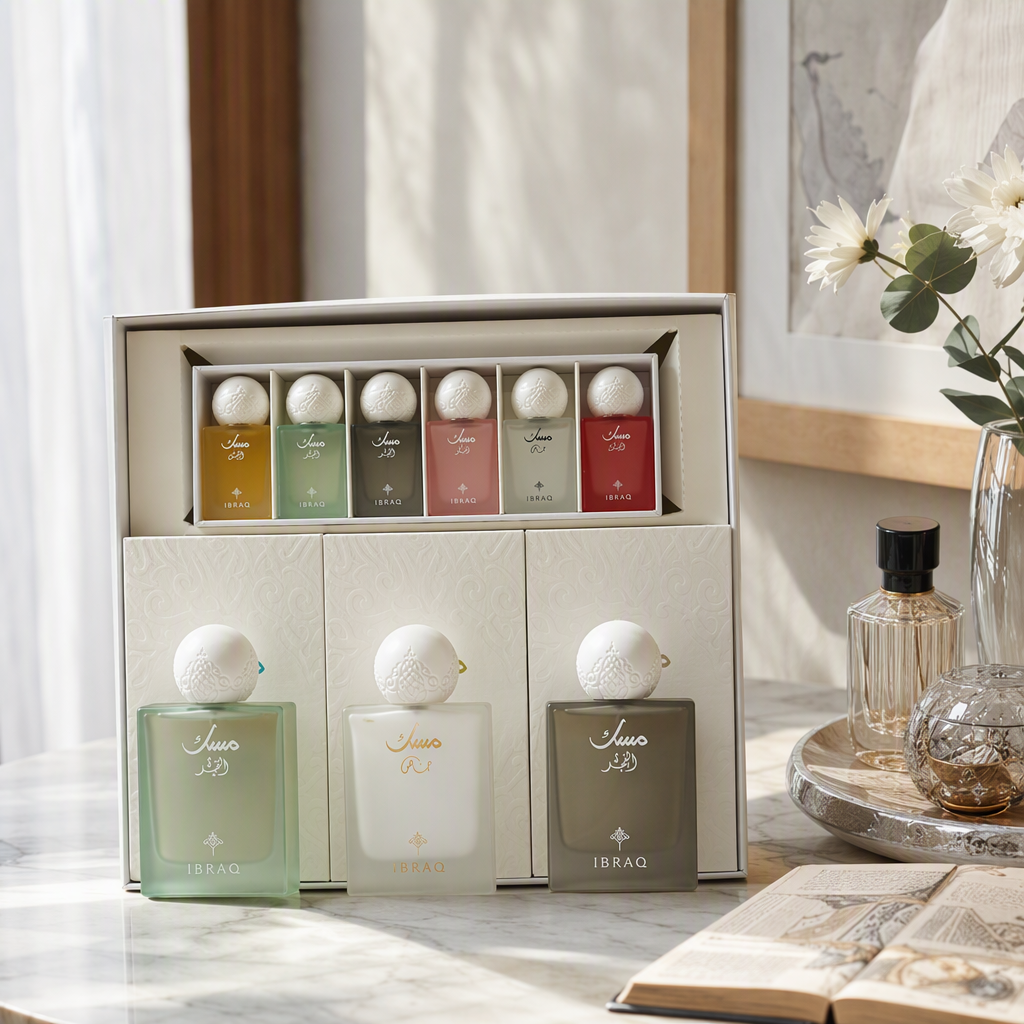 White gift box perfume set, long-lasting, light fragrance, fresh and elegant, an excellent gift. Fragrance gift box set details Picture