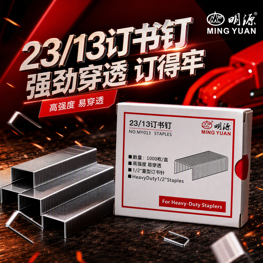 Embalaje de caja de papel blanco 23/13 grapas papelería de oficina fuerte clavo pin suministros de encuadernación ordenado y portátil Specification image