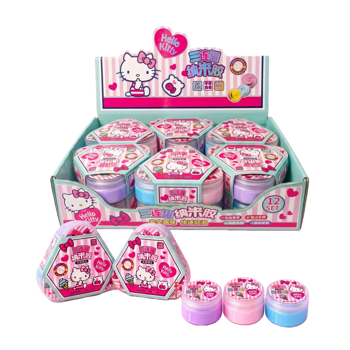 Hello kitty style - nano pegamento en tres tubos