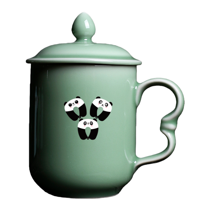 Colorful Celadon Cups, Creative Daily Necessities, Home And Office Coffee And Tea Sets, Heat-Resistant, Shock-Resistant, Simple And Fashionable Item Picture