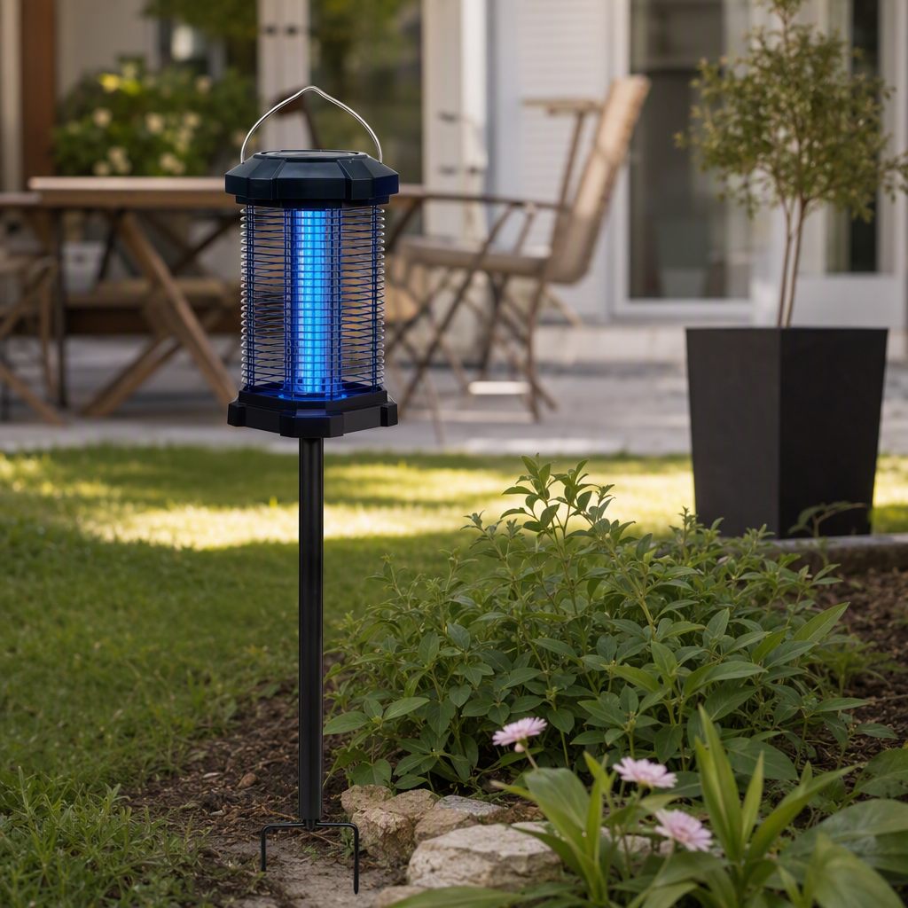 High-efficiency and environmentally friendly black solar mosquito-killing lamp, outdoor mosquito repellent and mosquito prevention device, battery-free night insect repellent wonder details Picture