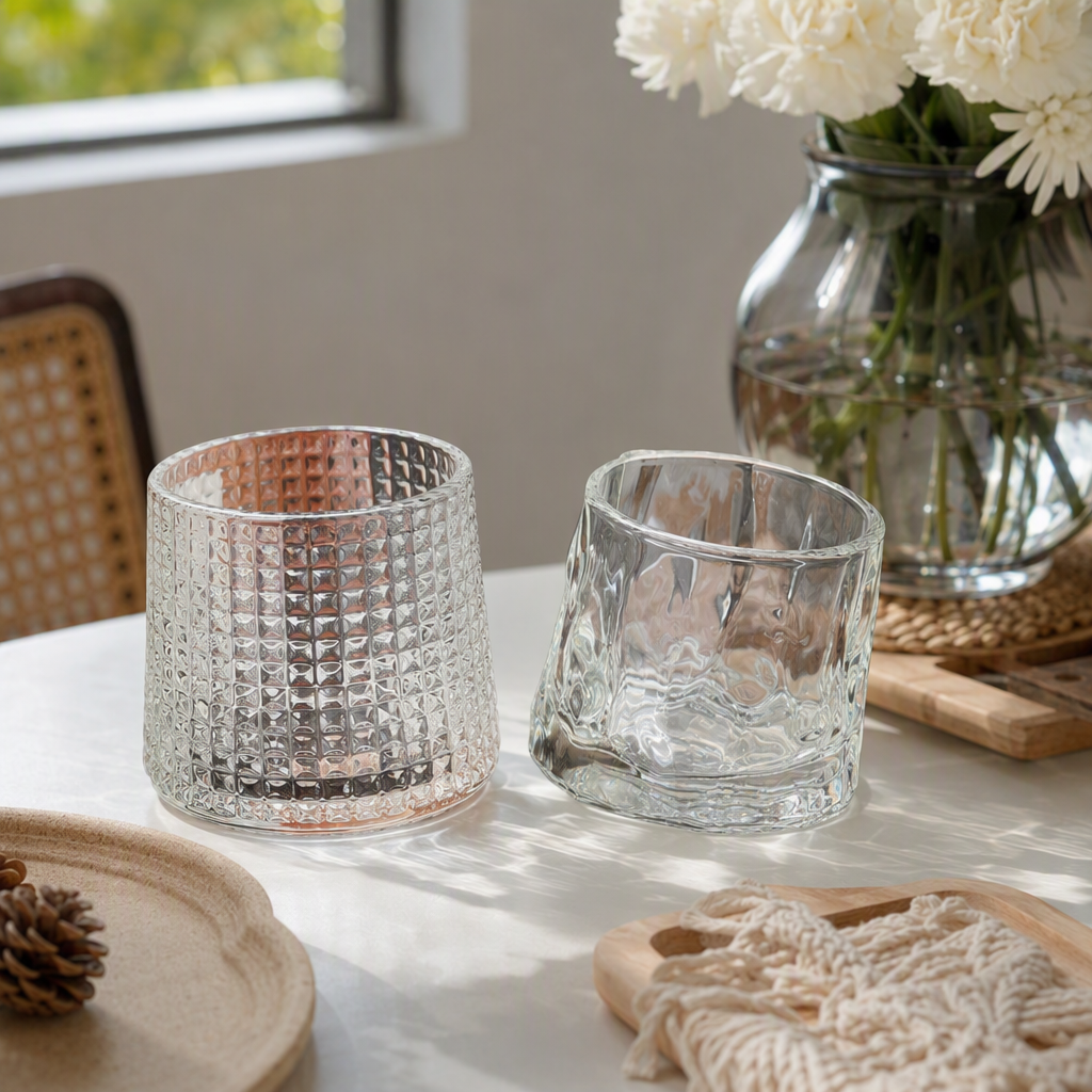 Zhuanzhuan Cup Household glass water cup, whisky wine glass, daily drinking glass, creative glass wholesale set details Picture