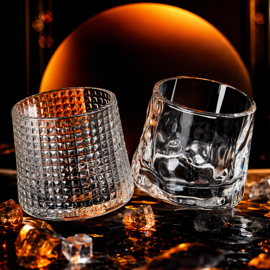 Zhuanzhuan Cup Household glass water cup, whisky wine glass, daily drinking glass, creative glass wholesale set Specification image