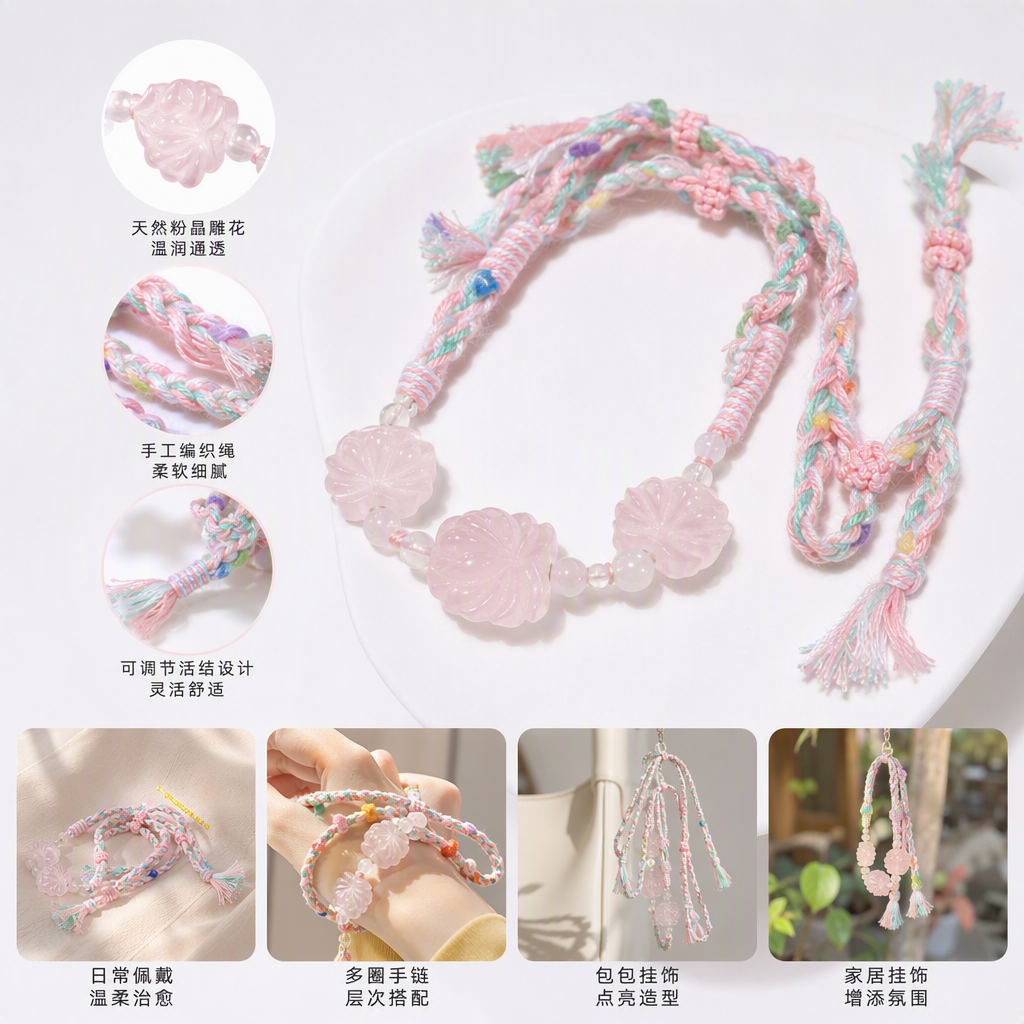 多彩编织手链手串手工手工艺时尚个性潮流饰品礼品男女款