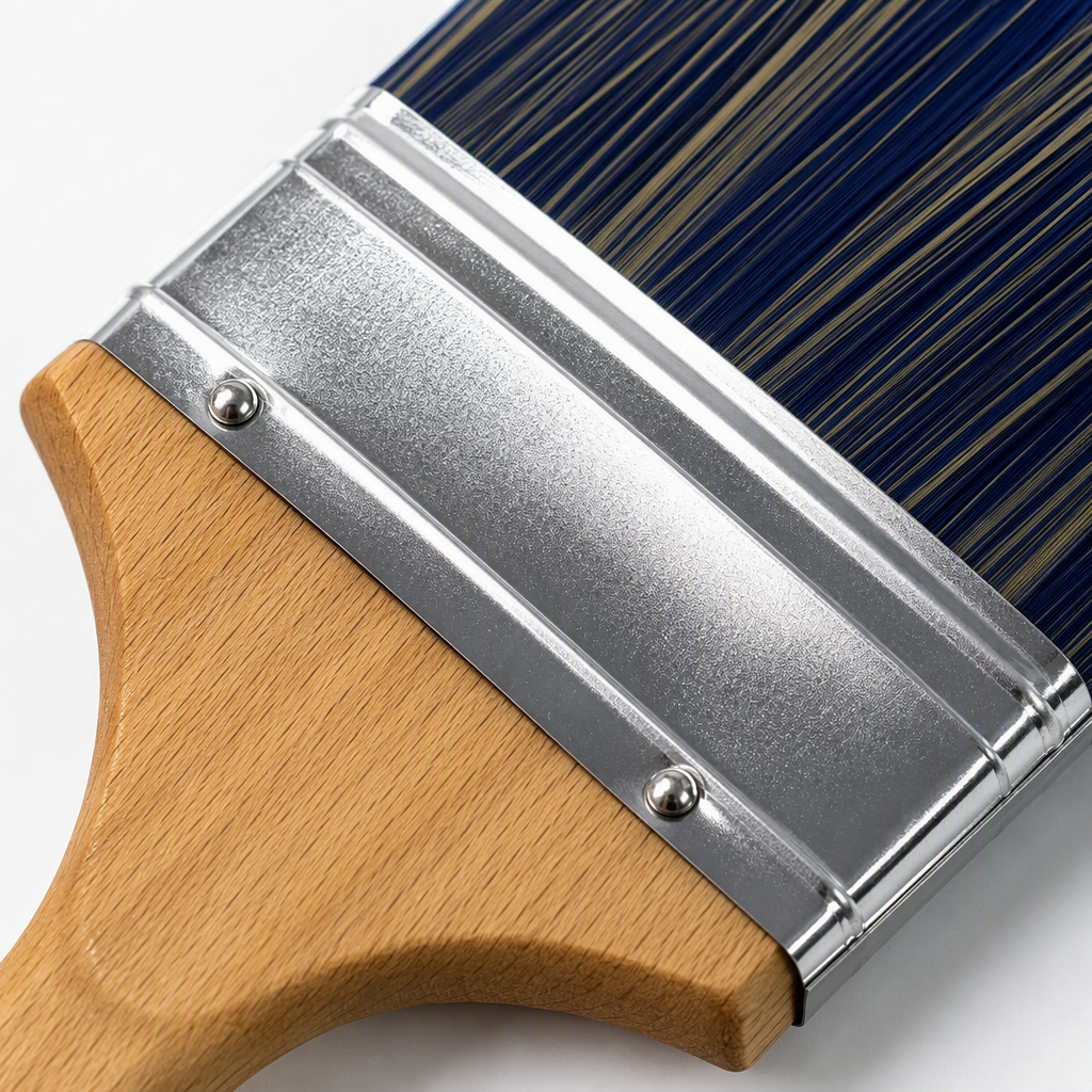 A multi-functional blue bristle wooden handle paint tool, five-piece paint brush, essential for home decoration Application Scenario