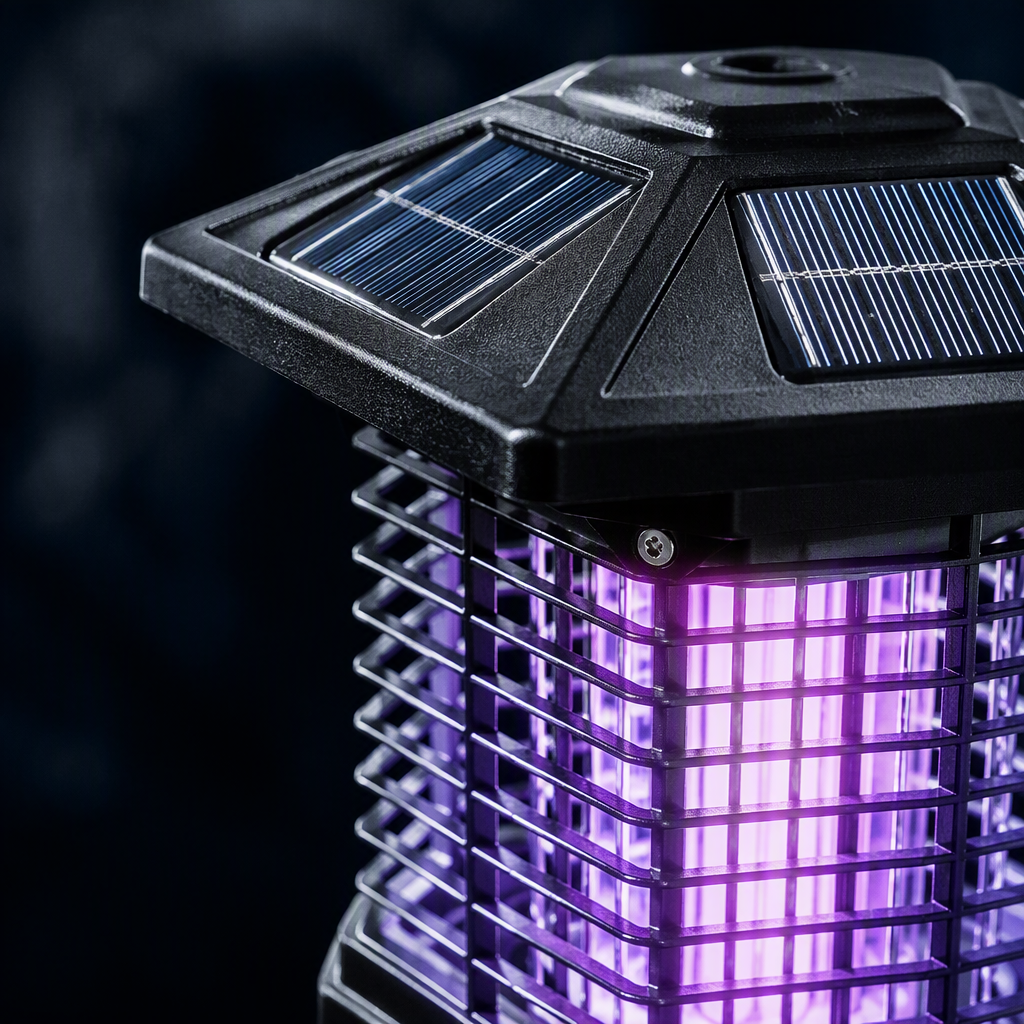 Purple light-emitting solar mosquito-killing lamp, outdoor mosquito repellent lamp, a night-time mosquito repellent wonder, pollution-free, energy-saving and environmentally friendly Application Scenario